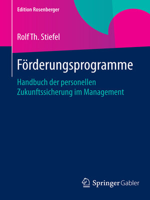 cover image of Förderungsprogramme